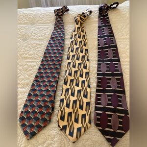 3-ALL SILK EXTRA LONG NECKTIES 3/$10